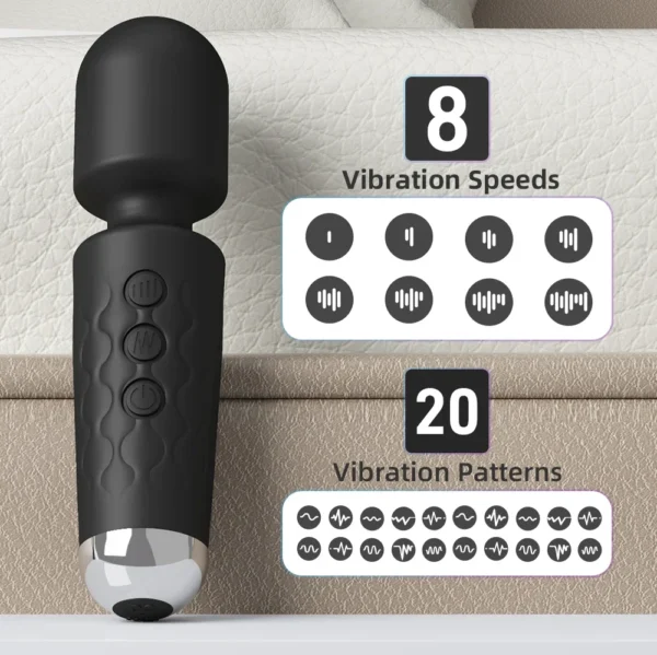 20-Speed Powerful AV Vibrator – Nipple, G-Spot & Clitoral Stimulator for Women - Image 2