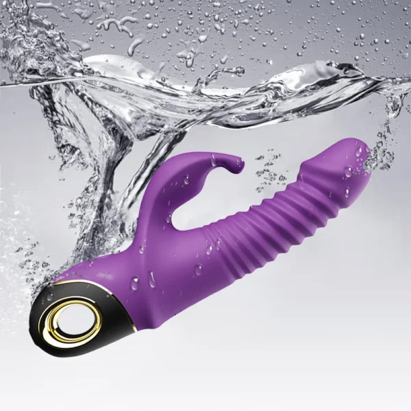 2025 Rabbit Vibrator with Thrusting & Telescopic Motion – G-Spot & Clitoral Stimulator for Women, Female Masturbation Toy - Image 4