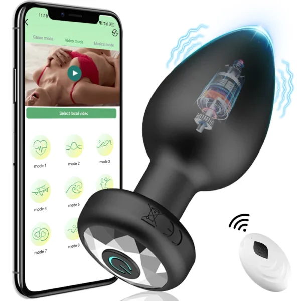 APP Wireless Control Anal Vibrator – Prostate & Butt Plug Massager for Men & Women