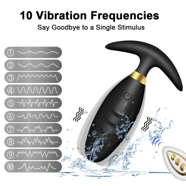 Wireless Remote Control Anal Plug Vibrator – Prostate Massager for Men & Women, Adult Sex Toy - Image 2