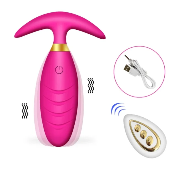 Wireless Remote Control Anal Plug Vibrator – Prostate Massager for Men & Women, Adult Sex Toy - Image 9