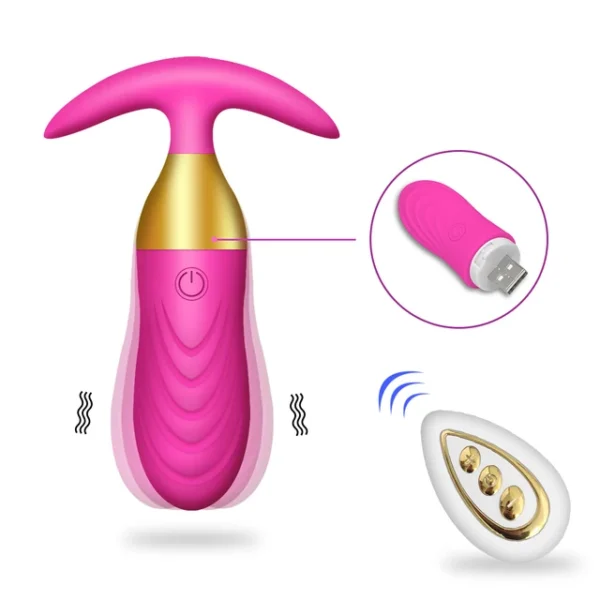 Wireless Remote Control Anal Plug Vibrator – Prostate Massager for Men & Women, Adult Sex Toy - Image 7