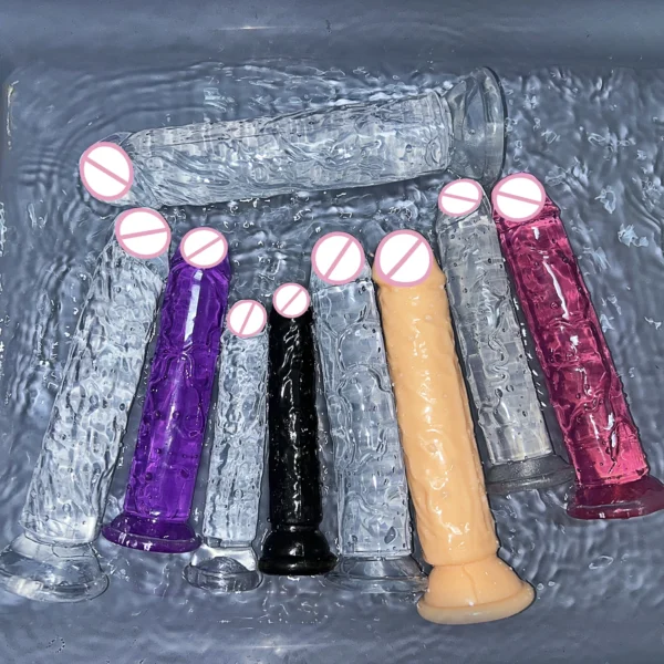 Small Transparent Dildo with Suction Cup – Soft Jelly Penis for Women, Anal & Vaginal Stimulator - Image 3