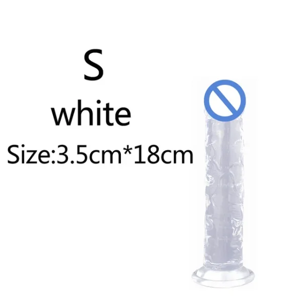 Small Transparent Dildo with Suction Cup – Soft Jelly Penis for Women, Anal & Vaginal Stimulator - Image 35