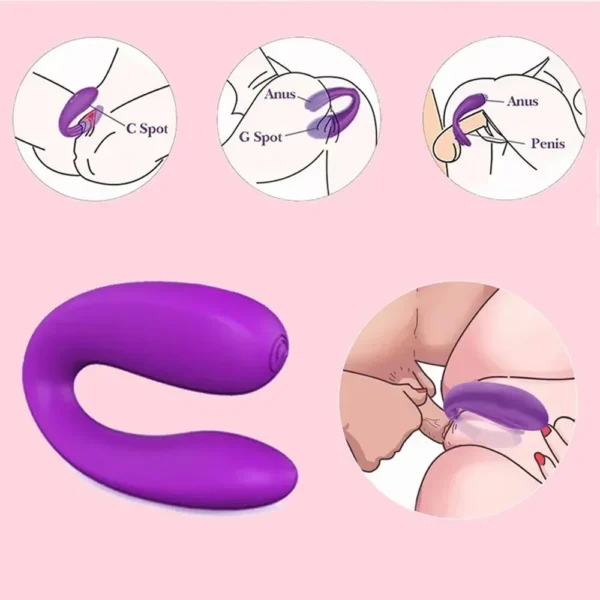 Wearable U-Shaped Couple Vibrator – G-Spot & Clitoral Stimulation for Women