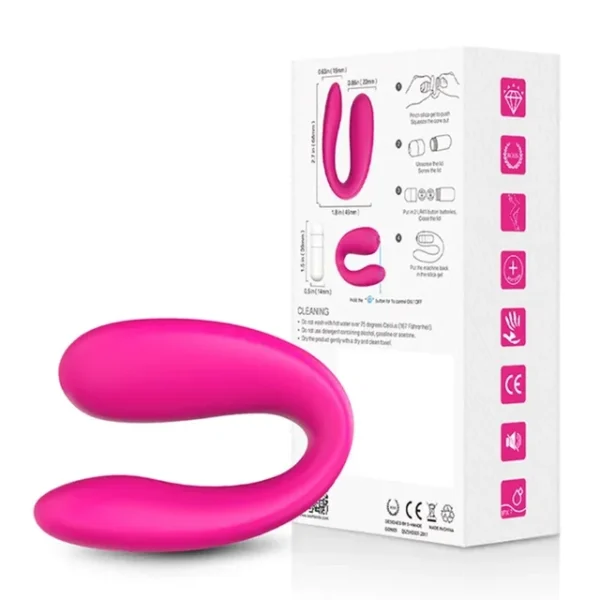 Wearable U-Shaped Couple Vibrator – G-Spot & Clitoral Stimulation for Women - Image 7