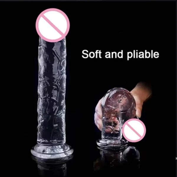 Realistic Jelly Dildo with Suction Cup – 7 Sizes, Clitoral & Vaginal Stimulator for Women - Image 3