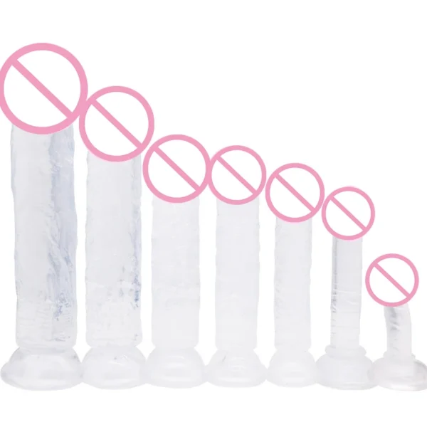 Realistic Jelly Dildo with Suction Cup – 7 Sizes, Clitoral & Vaginal Stimulator for Women - Image 6