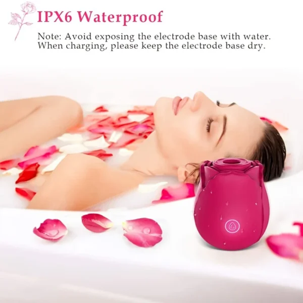 Rose-Shaped Clitoral & Nipple Sucking Vibrator – Powerful Oral Licking & Stimulation for Women - Image 5