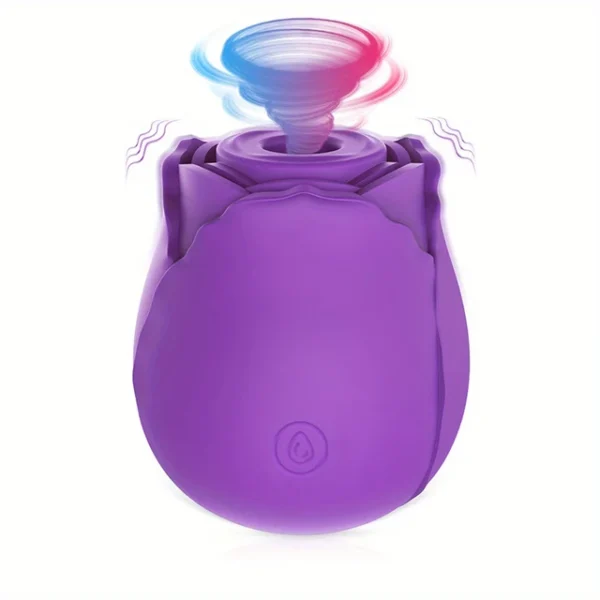 Rose-Shaped Clitoral & Nipple Sucking Vibrator – Powerful Oral Licking & Stimulation for Women - Image 7