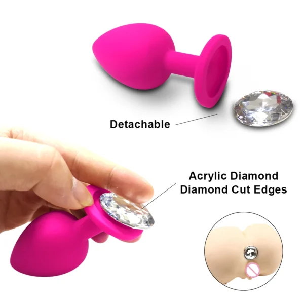 Soft Silicone Anal Plug Vibrator – Round Shaped Bullet for Men & Women, Adult Toy - Image 3