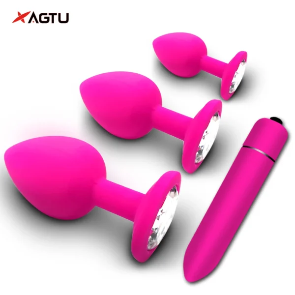 Soft Silicone Anal Plug Vibrator – Round Shaped Bullet for Men & Women, Adult Toy