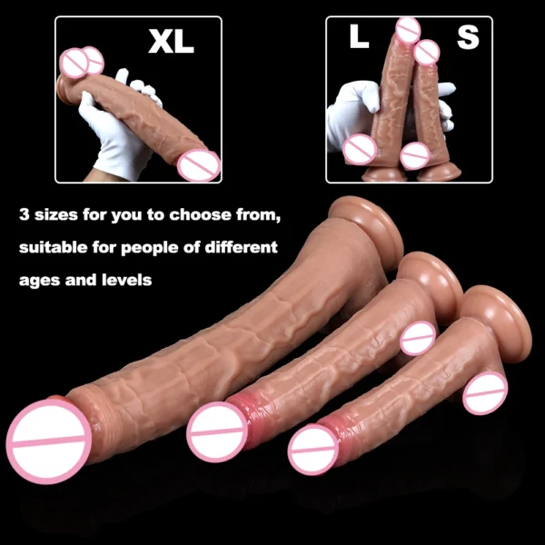 Super Realistic Silicone Dildo with Suction Cup – Vagina & Anal Massage Stimulator for Men & Women - Image 2