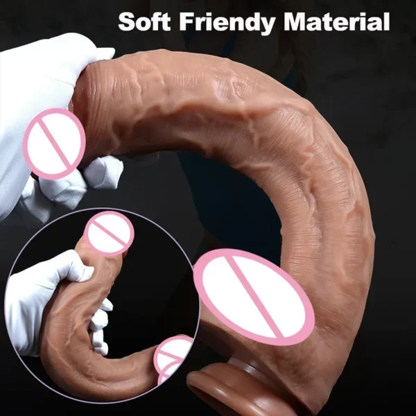 Super Realistic Silicone Dildo with Suction Cup – Vagina & Anal Massage Stimulator for Men & Women - Image 3