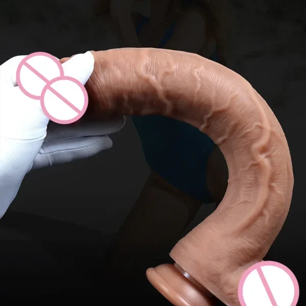 Super Realistic Silicone Dildo with Suction Cup – Vagina & Anal Massage Stimulator for Men & Women - Image 6