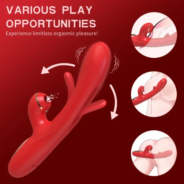 Tapping & Flapping Clitoral Vibrator – Powerful Clit Sucker Stimulator, Rabbit Vibrator for Women - Image 3