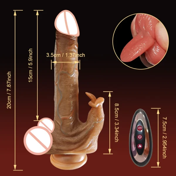 APP-Controlled Thrusting Dildo with Heating & G-Spot Stimulation – Realistic Vibrator for Women - Image 6