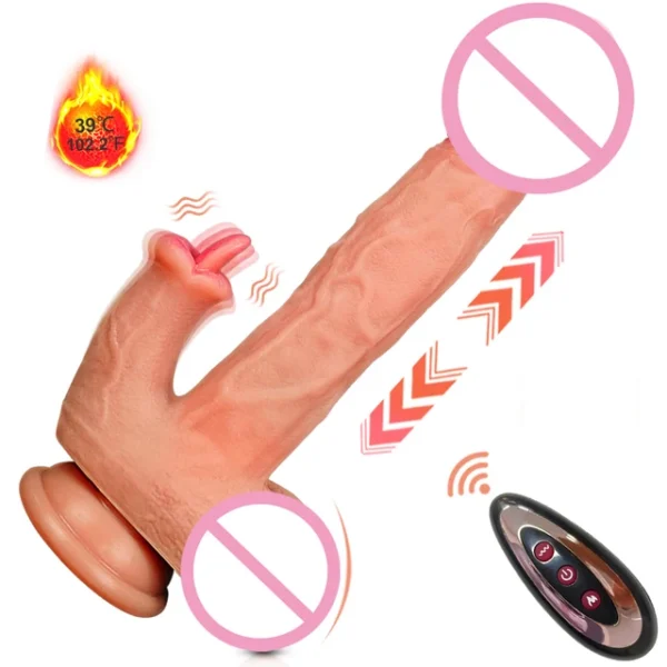 APP-Controlled Thrusting Dildo with Heating & G-Spot Stimulation – Realistic Vibrator for Women - Image 7