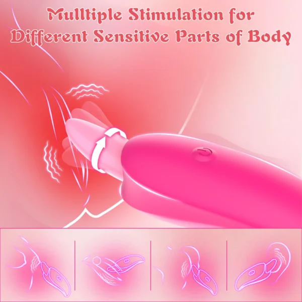 Tongue-Licking Clitoris Stimulator & Nipple Vibrator for Women – Blowjob Simulation Sex Toy for Couples - Image 2