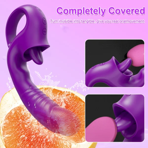 G-Spot Vibrator with Tongue Licking & Clitoral Stimulation – Female Masturbation Sex Toy for Women - Image 4