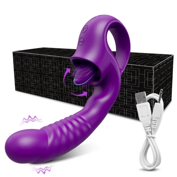 G-Spot Vibrator with Tongue Licking & Clitoral Stimulation – Female Masturbation Sex Toy for Women - Image 10