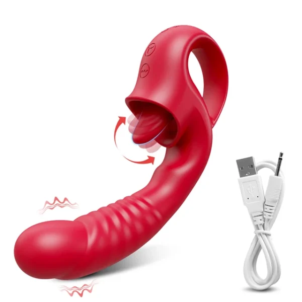 G-Spot Vibrator with Tongue Licking & Clitoral Stimulation – Female Masturbation Sex Toy for Women - Image 12