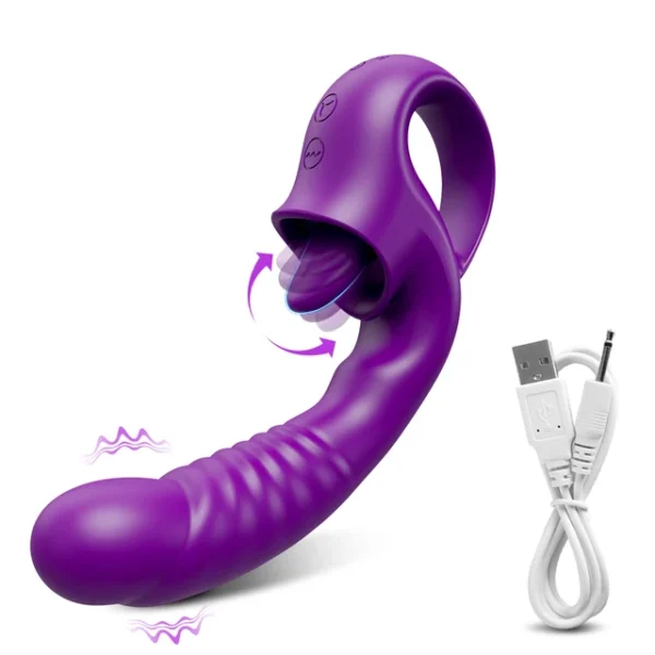 G-Spot Vibrator with Tongue Licking & Clitoral Stimulation – Female Masturbation Sex Toy for Women - Image 14