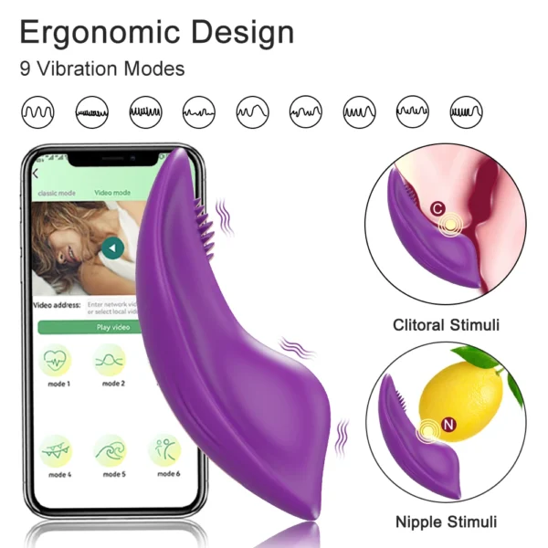 Wearable Clitoris Vibrator – Mini Panties Vibrator with APP Control for Women & Couples, Clit Stimulator Sex Toy - Image 4