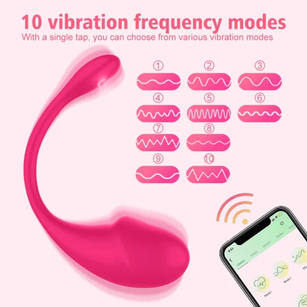 Wireless Bluetooth Love Egg Vibrator – Wearable G-Spot Stimulator for Women, App Controlled - Image 3